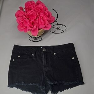 Women's Black Denim Shorts